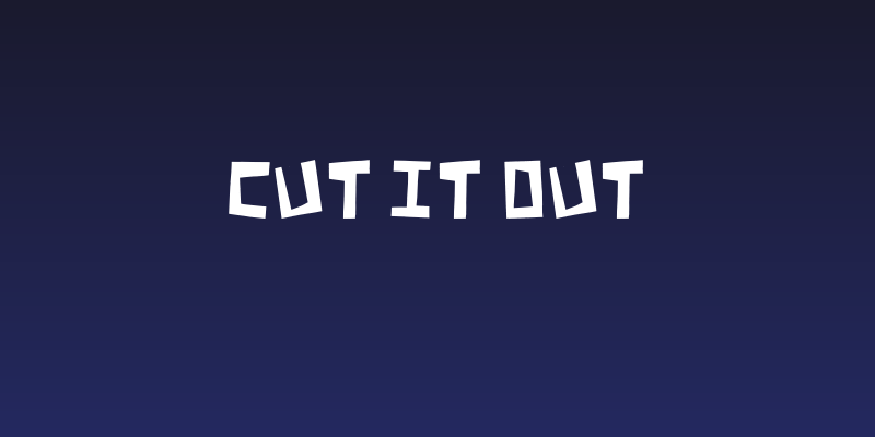 Cut It Out Social Header