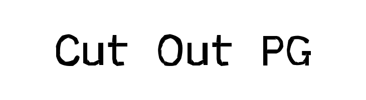 Cut Out PG  Fuentes Gratis Descargar