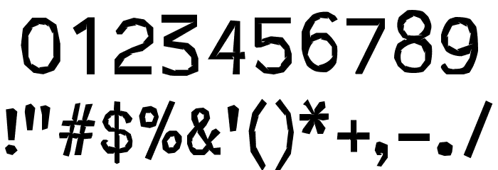 Cut Out PG Font OTHER CHARS