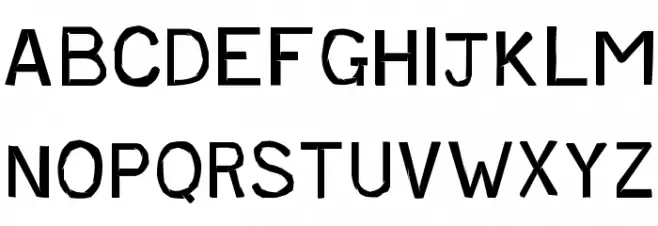 Cut Out PG 字体 大写