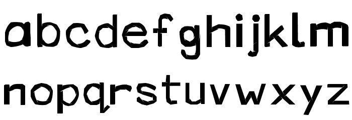 Cut Out PG Font LOWERCASE
