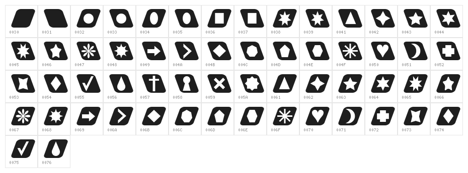 Cut Outs for 3D FX 2 Character Map