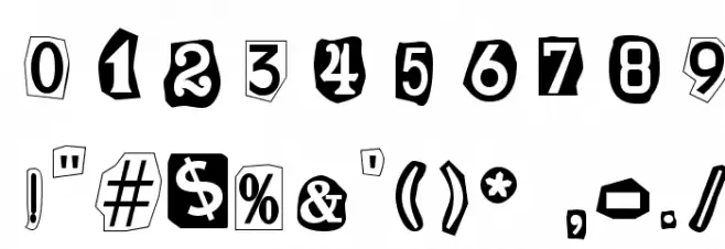 Cut and Paste Font OTHER CHARS