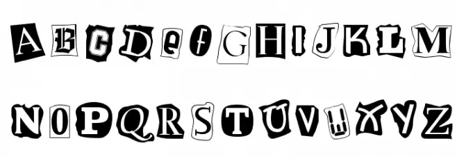 Cut and Paste 字体 大写