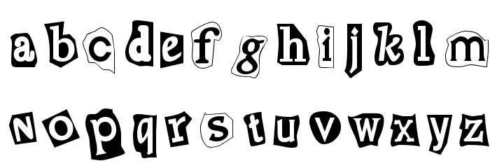 Cut and Paste Font LOWERCASE