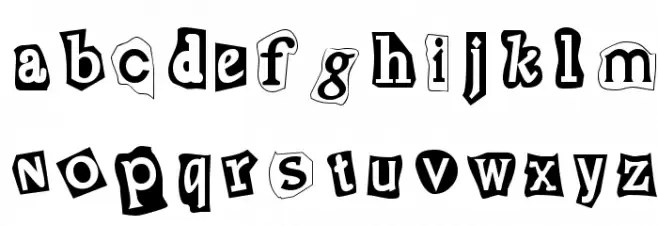 Cut and Paste Font LOWERCASE