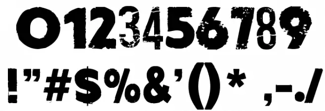 Cut the crap Font OTHER CHARS