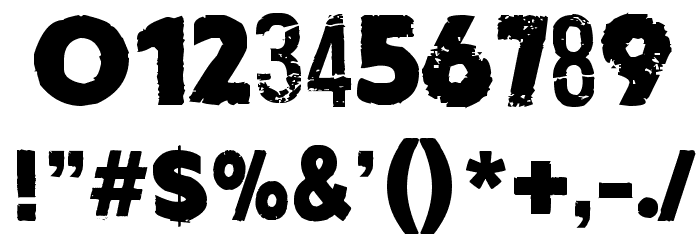 Cut the crap Font OTHER CHARS