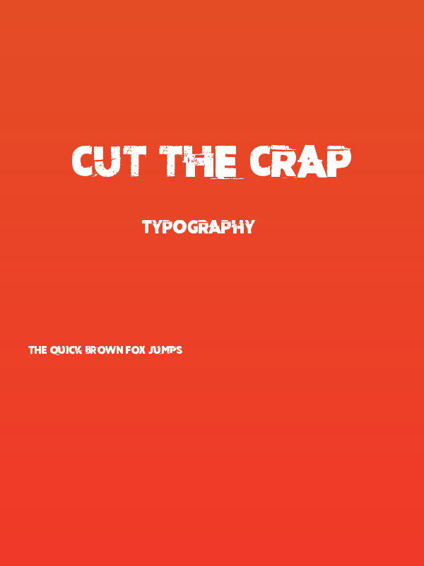 Cut the crap Poster