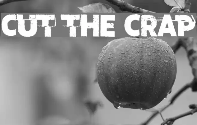 Cut the crap Font examples