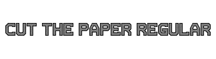 Cut the paper Regular  Скачать бесплатные шрифты