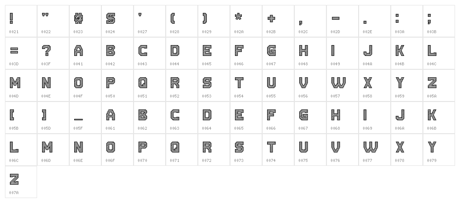 Cut the paper Regular Character Map