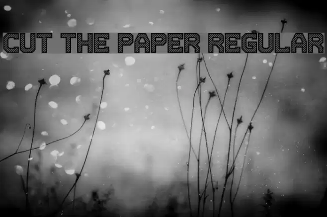 Cut the paper Regular Font examples
