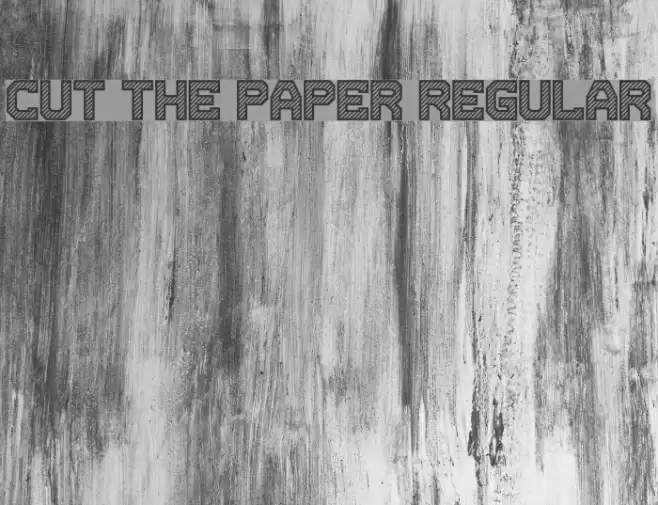 Cut the paper Regular Font examples
