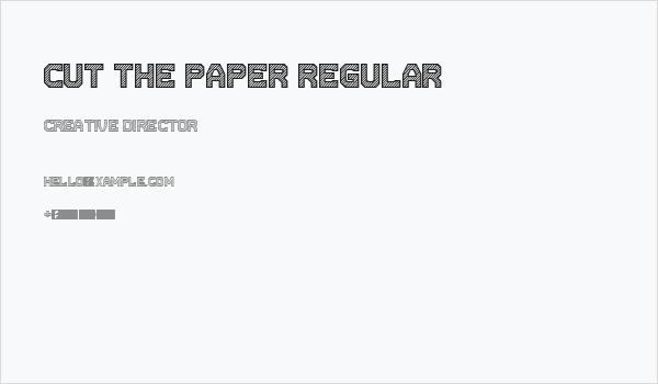 Cut the paper Regular Business Card