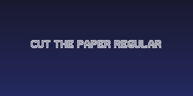 Cut the paper Regular Social Header