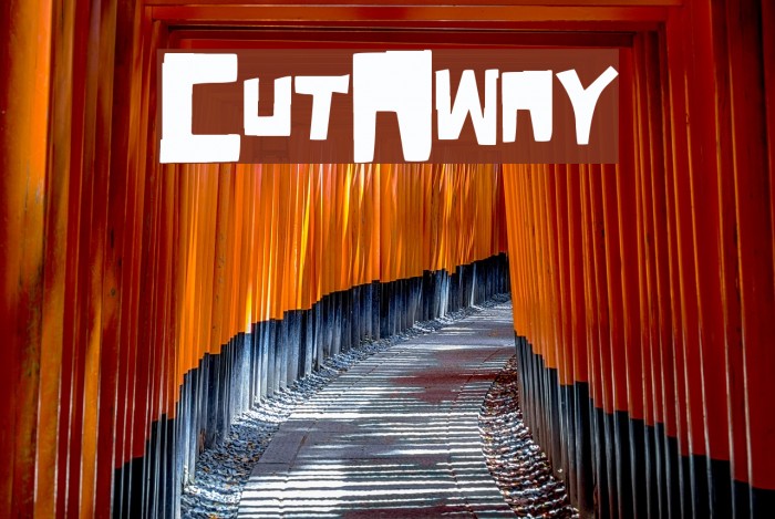 CutAway Font examples