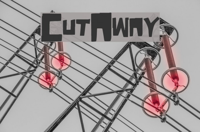 CutAway Font examples
