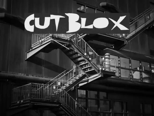 CutBlox Font examples