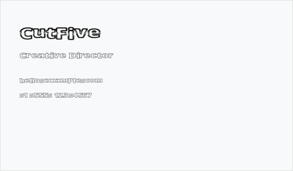 CutFive Business Card
