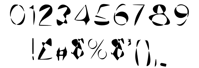 CutIt Regular Font OTHER CHARS