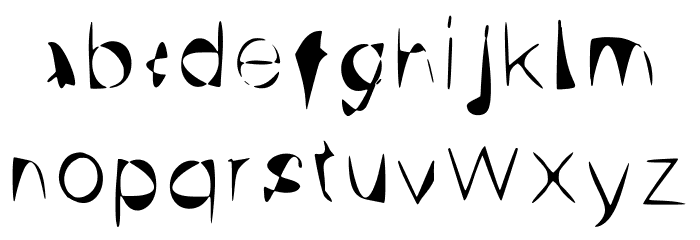 CutIt Regular Font LOWERCASE