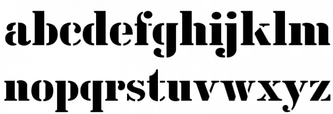 CutOutsFLF Schriftart Kleinbuchstaben