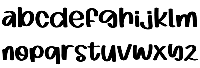 Cute And Active Font LOWERCASE