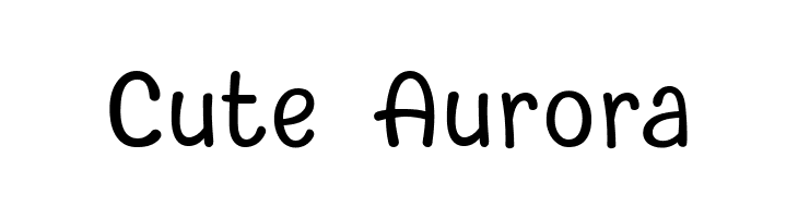 Cute Aurora  Frei Schriftart Herunterladen