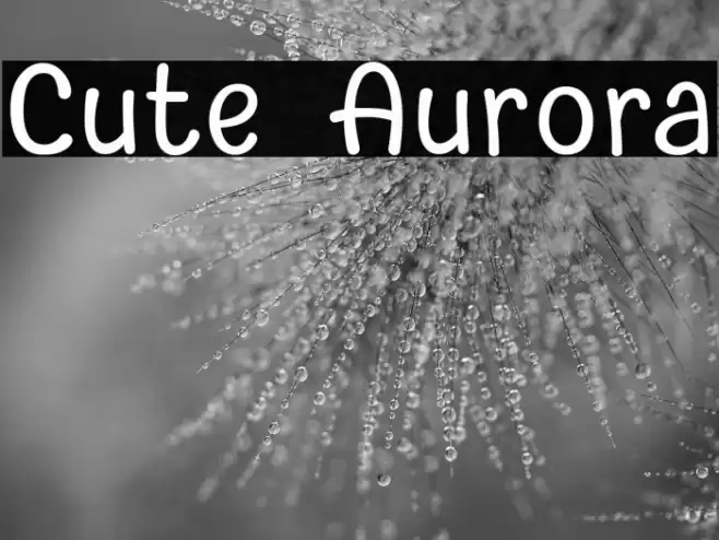 Cute Aurora Font examples