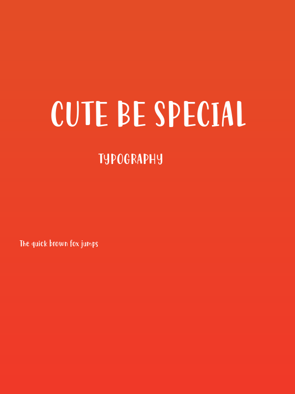Cute Be Special Poster