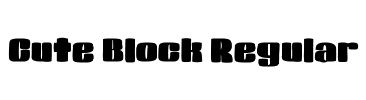Cute Block Regular  Free Fonts Download