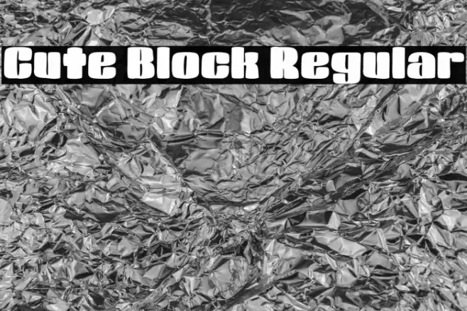 Cute Block Regular फ़ॉन्ट examples