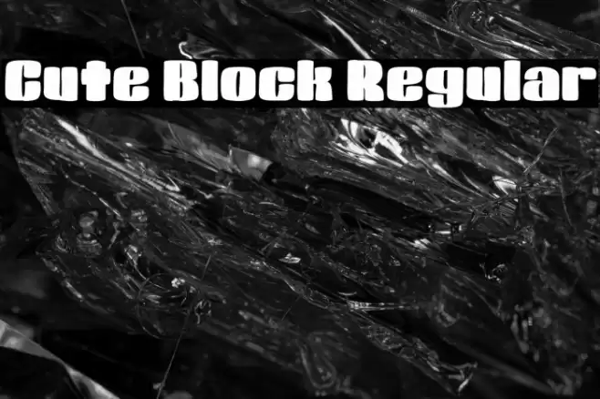 Cute Block Regular फ़ॉन्ट examples