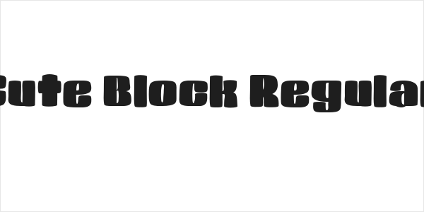 Cute Block Regular Logo
