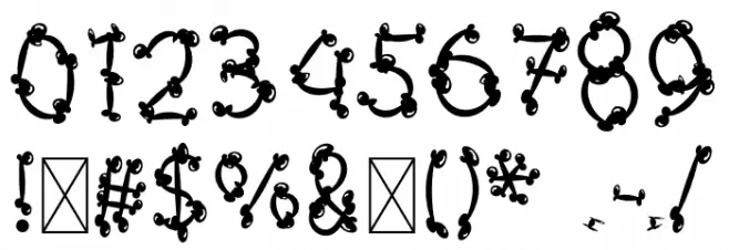 Cute Bones Font OTHER CHARS