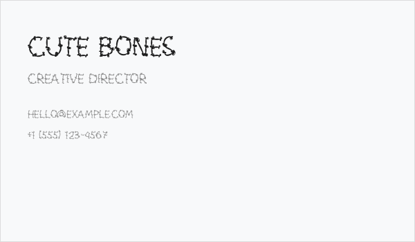 Cute Bones Business Card