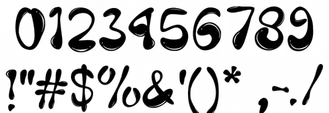 Cute Bubble Font OTHER CHARS