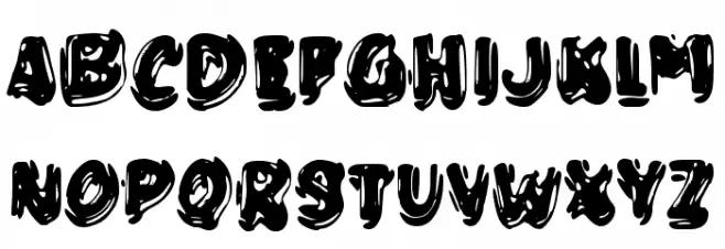 Cute Bubble Schriftart Groß