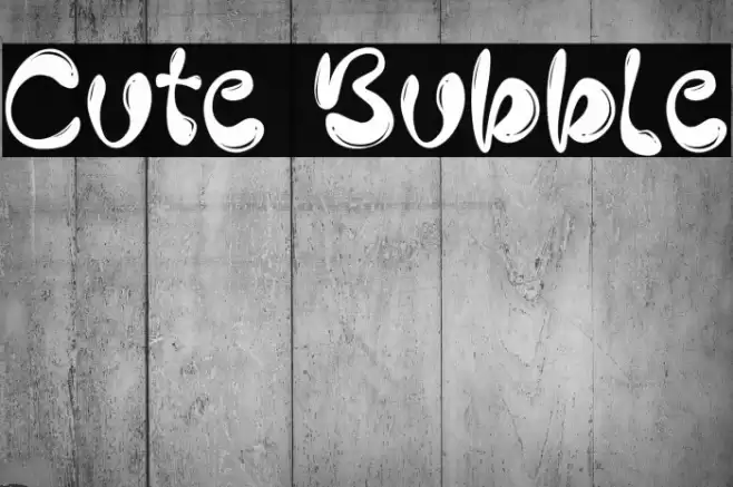 Cute Bubble Font examples