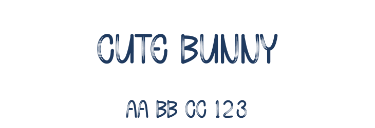 Cute Bunny Font Preview