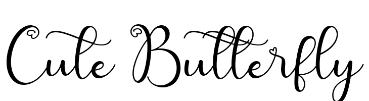 Cute Butterfly  Frei Schriftart Herunterladen
