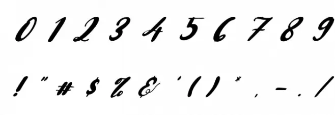 Cute Cartoon Italic Font OTHER CHARS