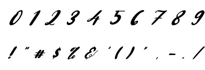 Cute Cartoon Italic Font OTHER CHARS