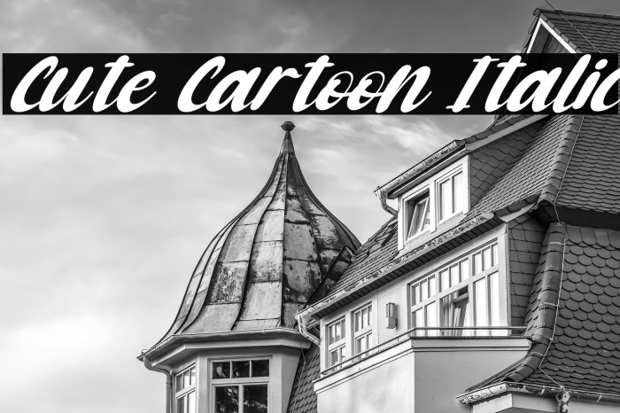 Cute Cartoon Italic Example 1