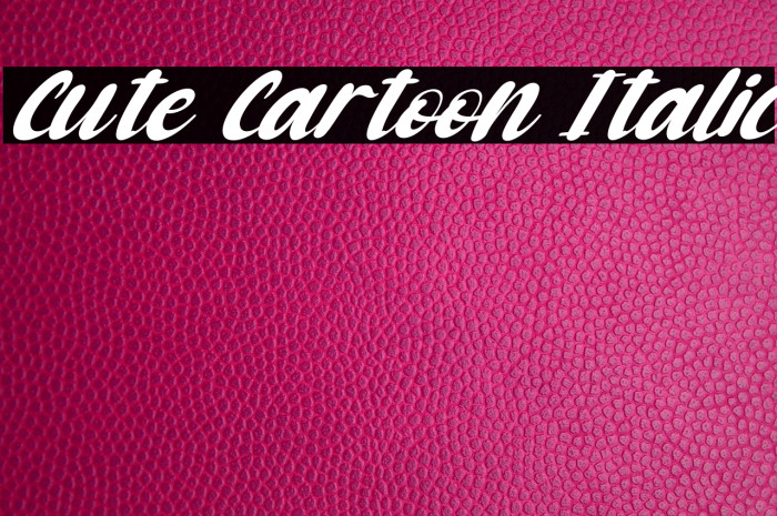 Cute Cartoon Italic Example 2