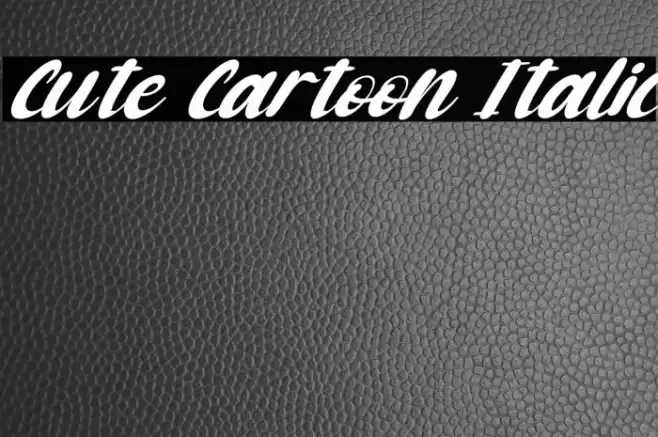 Cute Cartoon Italic Font examples