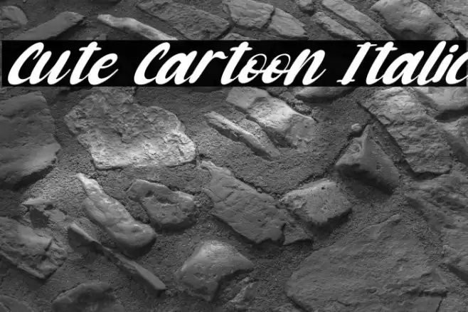 Cute Cartoon Italic Font examples