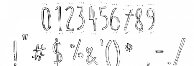 Cute Cartoon フォント その他の文字