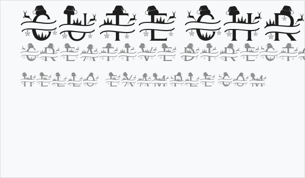 Cute Christmas Monogram Business Card